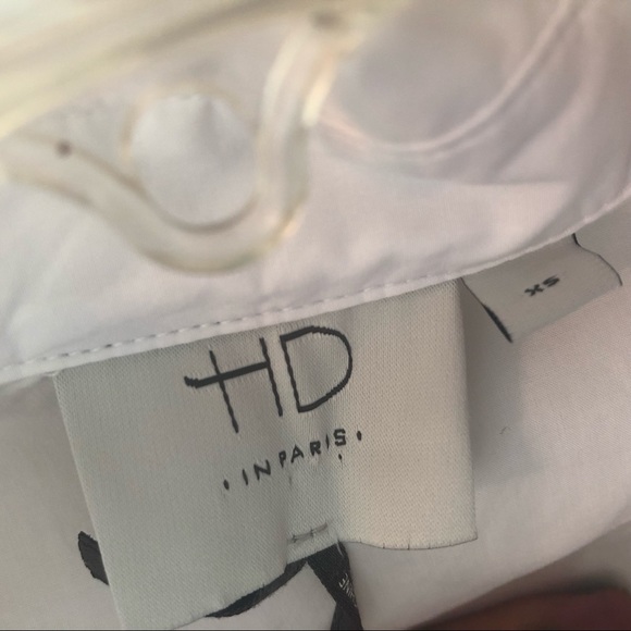 Anthropologie HD in Paris Tie Front Button Top - Picture 3 of 4